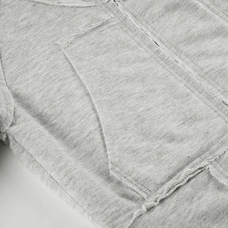 Asymmetric fur hooded zipper
