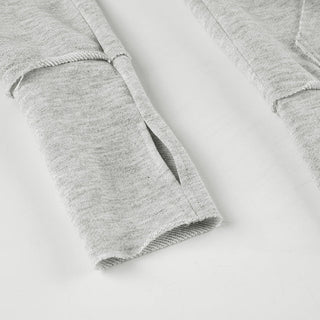 Asymmetric fur hooded zipper