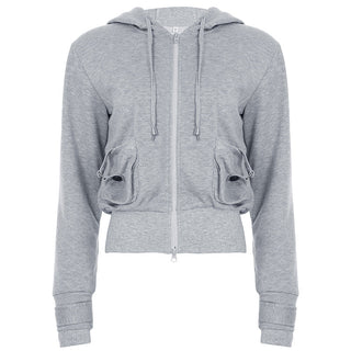 Striped stitching hooded sweater