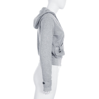 Striped stitching hooded sweater