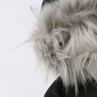 Y2K Diamond fur hooded zipper
