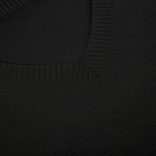 Solid Color V-Neck Sweater