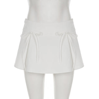 Bowknot short A-line skirt