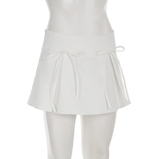 Bowknot short A-line skirt