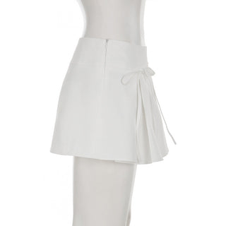 Bowknot short A-line skirt