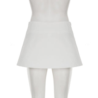Bowknot short A-line skirt