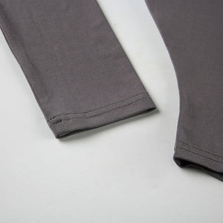 Lace edge square collar long-sleeved top