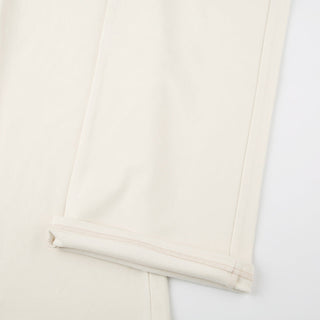Basic solid color straight-leg pants