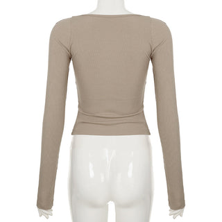 Asymmetrical off-shoulder knitted top