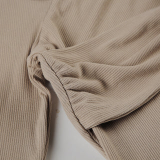 Asymmetrical off-shoulder knitted top