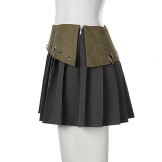 Wasteland slim pleated skirt