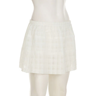 Plaid texture solid color A-line short skirt