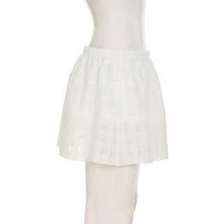 Plaid texture solid color A-line short skirt