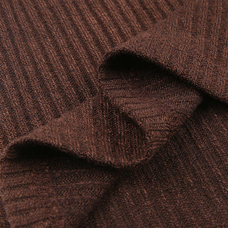 Button V-neck long-sleeved knit T-shirt