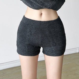 Knitted shorts + Hoodie Set
