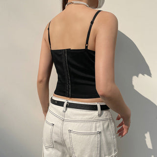 Lace edge Contrast color top