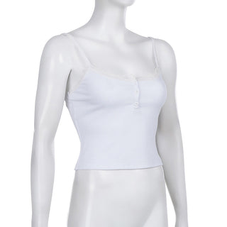 Lace backless slim top