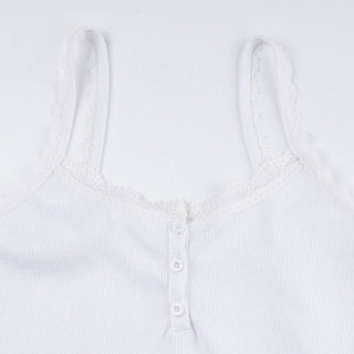 Lace backless slim top