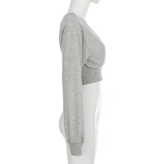 Off-shoulder waist slim crop top