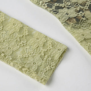Slightly transparent thin lace two-piece vest