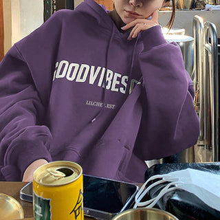 Overisized letter graphic hoodie