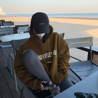 Overisized letter graphic hoodie