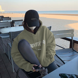 Overisized letter graphic hoodie