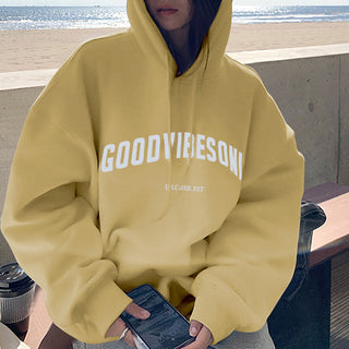 Overisized letter graphic hoodie