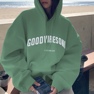 Overisized letter graphic hoodie