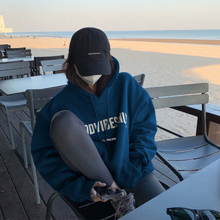 Overisized letter graphic hoodie