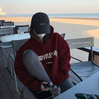 Overisized letter graphic hoodie