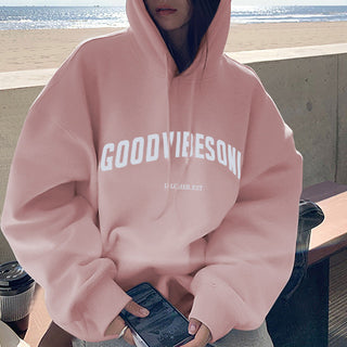 Overisized letter graphic hoodie