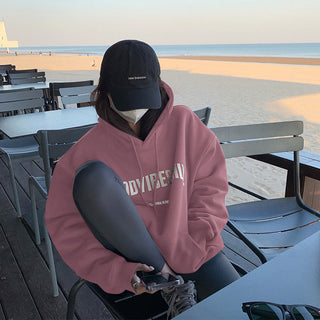 Overisized letter graphic hoodie