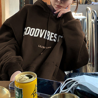 Overisized letter graphic hoodie