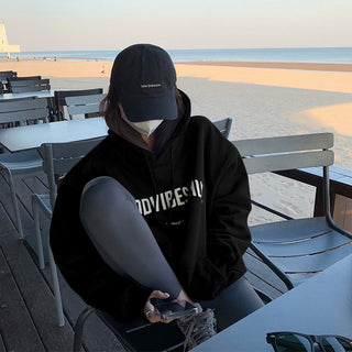 Overisized letter graphic hoodie