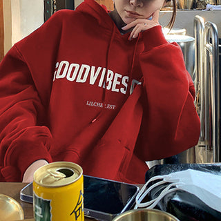Overisized letter graphic hoodie