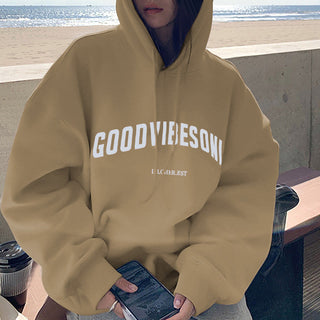 Overisized letter graphic hoodie