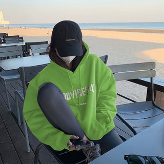 Overisized letter graphic hoodie
