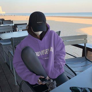 Overisized letter graphic hoodie