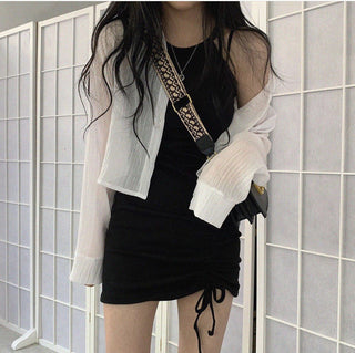 Sleeveless black dress