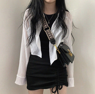 Sleeveless black dress