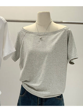 Off-shoulder one-shoulder loose top