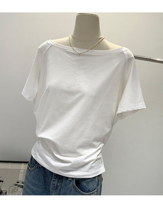 Off-shoulder one-shoulder loose top