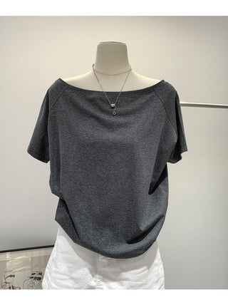 Off-shoulder one-shoulder loose top
