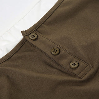 Contrast color fake two-piece camisole