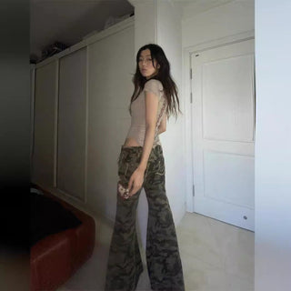 Y2k printed slim short-sleeved T-shirt