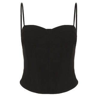Ffishbone waist slim corset top