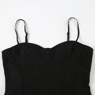 Ffishbone waist slim corset top