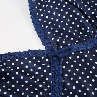 Bow polka dot V-neck slim vest