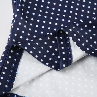 Bow polka dot V-neck slim vest